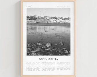 Nova Scotia Travel Poster, Nova Scotia Vintage Print, Nova Scotia Wall Art, Canada Retro Art, Nova Scotia Gift, Canada Boho Decor | NA249