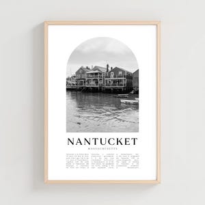 Nantucket Travel Poster, Nantucket Print, Nantucket Wall Art, Travel Print, Massachusetts Art, Nantucket Gift, Massachusetts Decor | NA300M