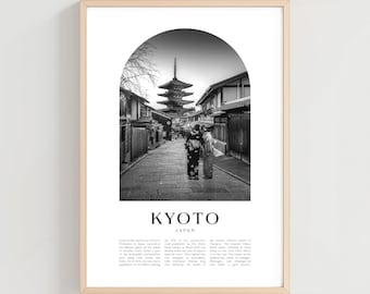 Kyoto Travel Poster, Kyoto Print, Kyoto Wall Art, Travel Print, Japan City Art, Kyoto Gift, Japan Decor | AS77M