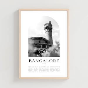 Bangalore Travel Poster, Bangalore Print, Bangalore Wall Art, Travel Print, India City Art, Bangalore Gift, India Decor | AS35M