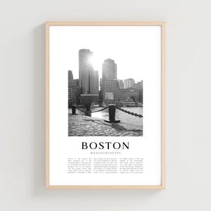 Boston Travel Poster, Boston Print, Boston Wall Art, Travel Print, Massachusetts City Art, Boston Gift, Massachusetts Decor | NA10M