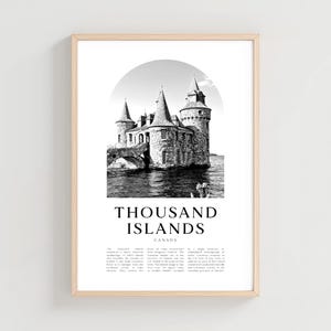 Thousand Islands Travel Poster, Thousands Print, Thousands Wall Art, Travel Print, Canada City Art, Thousands Gift, Canada Decor | NA278M