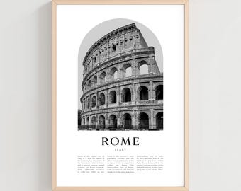 Póster de viaje de Roma, Impresión de Roma, Arte mural de Roma, Impresión de viaje, Arte urbano de Italia, Regalo de Roma, Decoración de Italia / EU56M