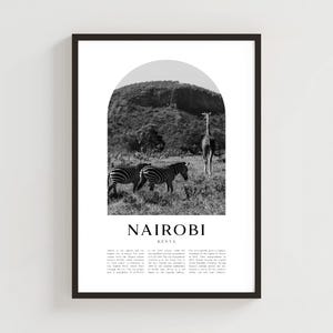 Nairobi Travel Poster, Nairobi Print, Nairobi Wall Art, Travel Print, Kenya City Art, Nairobi Gift, Kenya Decor | AF54M