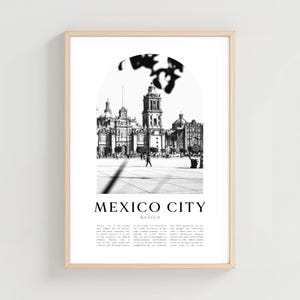 Mexico City Travel Poster, Mexico Print, Mexico Wall Art, Travel Print, Mexico City Art, Mexico Gift, Mexico Decor | NA238M