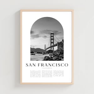San Francisco Travel Poster, San Francisco Print, San Francisco Wall Art, California City Art, San Francisco Gift, California Decor | NA04M