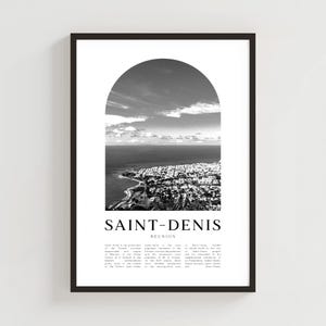 Saint-Denis Travel Poster, Saint-Denis Print, Saint-Denis Wall Art, Travel Print, Reunion City Art, Saint-Denis Gift, Reunion Decor | AF94M
