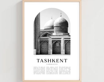 Tashkent Travel Poster, Tashkent Print, Tashkent Wall Art, Travel Print, Uzbekistan City Art, Tashkent Gift, Uzbekistan Decor | AS206M