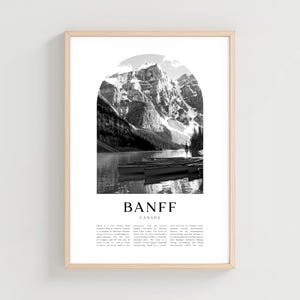 Banff Reise Poster, Banff Druck, Banff Wandkunst, Reisedruck, Kanada Stadt Kunst, Banff Geschenk, Kanada Dekor | NA255M
