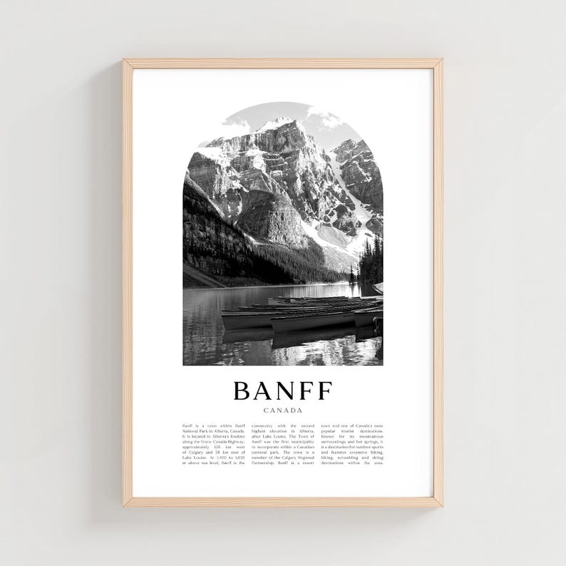 Banff Travel Poster, Banff Print, Banff Wall Art, Travel Print, Canada ...