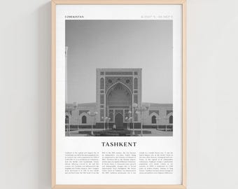 Tashkent Travel Poster, Tashkent Vintage Print, Tashkent Wall Art, Uzbekistan Retro City Art, Tashkent Gift, Uzbekistan Boho Decor | AS206