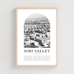 Simi Valley Travel Poster, Simi Valley Print, Simi Valley Wall Art, Travel Print, California City Art, Simi Valley Gift | US210M