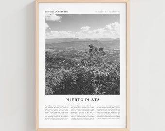 Puerto Plata Travel Poster, Puerto Plata Vintage Print, Puerto Plata Wall Art, Dominican Republic Retro City Art, Puerto Plata Gift | CA88
