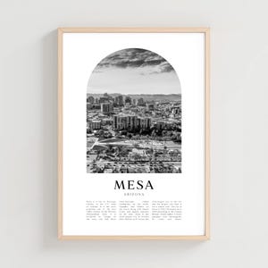 Mesa Travel Poster, Mesa Print, Mesa Wall Art, Travel Print, Arizona City Art, Mesa Gift, Arizona Decor | US38M