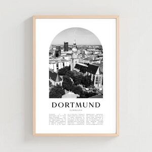 Dortmund Travel Poster, Dortmund Print, Dortmund Wall Art, Travel Print, Germany City Art, Dortmund Gift, Germany Decor | EU45M