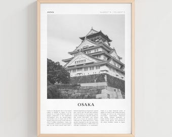 Osaka Travel Poster, Osaka Vintage Print, Osaka Wall Art, Japan Retro City Art, Osaka Gift, Japan Boho Decor | AS74