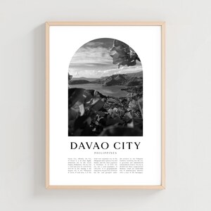 Davao City Travel Poster, Davao Print, Davao Wall Art, Travel Print, Philippines City Art, Davao Gift, Philippines Decor | AS132M
