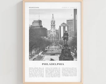 Philadelphia Travel Poster, Philadelphia Vintage Print, Philadelphia Wall Art, Pennsylvania Retro City Art, Philadelphia Gift | NA16