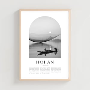 Hoi an Travel Poster, Hoi an Print, Hoi an Wall Art, Travel Print, Vietnam City Art, Hoi an Gift, Vietnam Decor | AS218M
