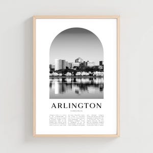 Arlington Travel Poster, Arlington Print, Arlington Wall Art, Travel Print, Virginia City Art, Arlington Gift, Virginia Decor | NA341M