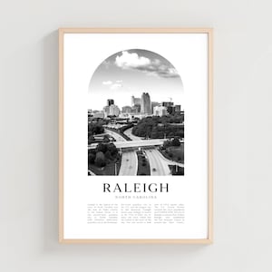 Raleigh Travel Poster, Raleigh Print, Raleigh Wall Art, Travel Print, North Carolina City Art, Raleigh Gift, North Carolina Decor | US43M