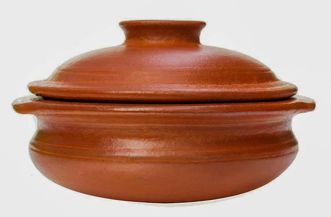 Earthen Clay Cookware Pot with Lid for Cooking and Serving Etsy