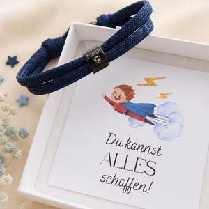 Armband mit Gravur - Namensarmband - Segeltau Armband - Geschenk - Einschulung - Taufe -  Kommunion - Konfirmation