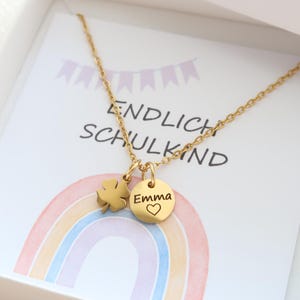 School necklace - schoolchild necklace - school enrollment gift - personalized necklace - school cone idea