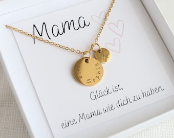 Personalisierte Kette mit Namensgravur, Edelstahl in Silber oder 18K vergoldet, Muttertagsgeschenk, personalisiertes Weihnachtsgeschenk