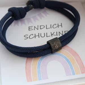 Bracelet with engraving - name bracelet - sailing rope bracelet - gift - school enrollment - baptism - communion - confirmation