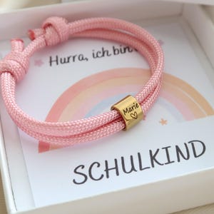 Armband mit Gravur - Namensarmband - Segeltau Armband - Geschenk - Einschulung - Taufe -  Kommunion - Konfirmation