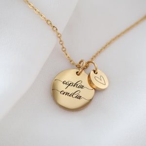 Halskette mit Gravur - personalisiert - Namenskette - Edelstahlkette in Gold, Silber oder Rosé - personalisiertes Geschenk