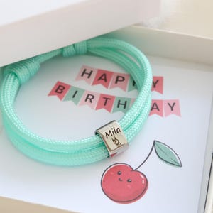 Bracelet with engraving - name bracelet - sailing rope bracelet - gift - birthday