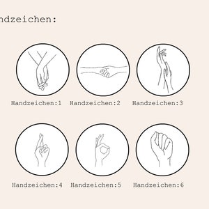 Handzeichen Kette, Hand Gesten Kette, personalisiertes Geschenk Mama, Oma, Patentante, Geschwister, Freundschaftskette, Weihnachtsgeschenk Bild 4