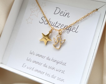 Guardian Angel Necklace - Guardian Angel Pendant - Personalized Gift - Christening Necklace - Communion - Confirmation - Lucky Charm Pendant