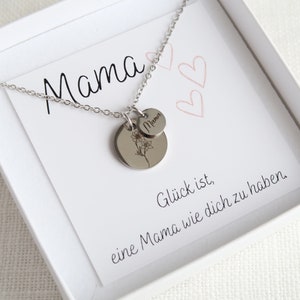 Geburtsblumenstrauß personalisierbar, Familienkette, Muttertagsgeschenk, Geschenk Mama, personalisiertes Weihnachtsgeschenk Bild 2