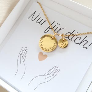 Personalisierte Kette mit Namensgravur - Edelstahl in Silber oder 18K vergoldet - Muttertagsgeschenk- personalisiertes Weihnachtsgeschenk