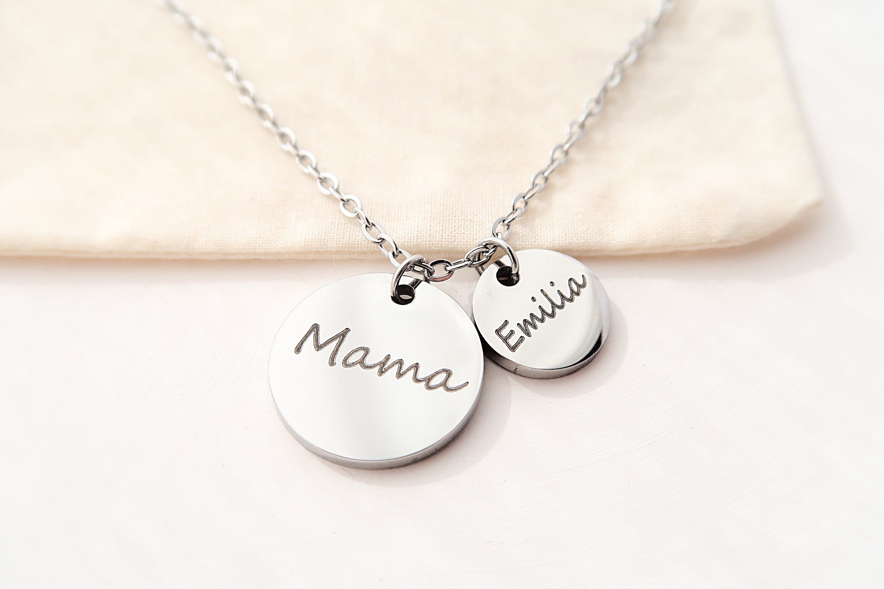 Engraving Birth Jewelry Mom Necklace - Etsy