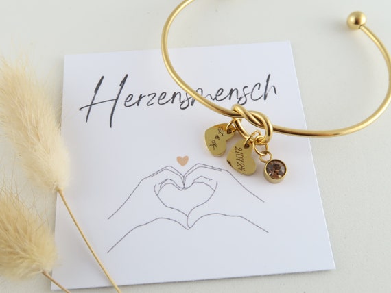 Knot Bracelet Personalized Bracelet Birthstone Stainless