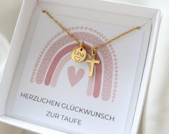 Birthstone Necklace - Stainless Steel Chain in Gold, Silver, Rose Gold - Personalized Gift - Baptism - Communion - Confirmation - Lucky Charm