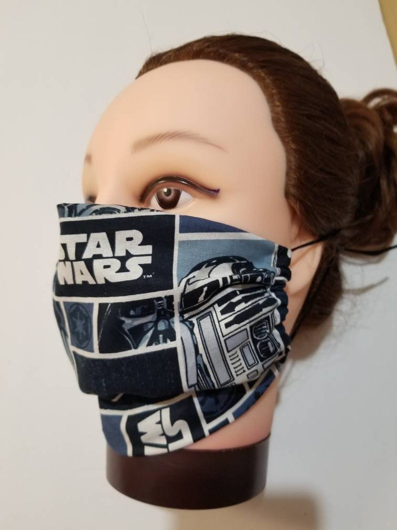 Star wars face mask ADULT SIZE . Double layered cotton | Etsy