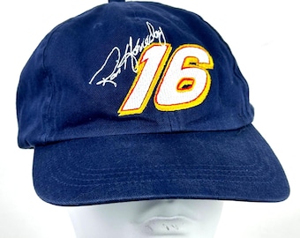 Vintage NASCAR Racing Hat Cap Ron Hornaday #16 NAPA Blue Signature Adjustable