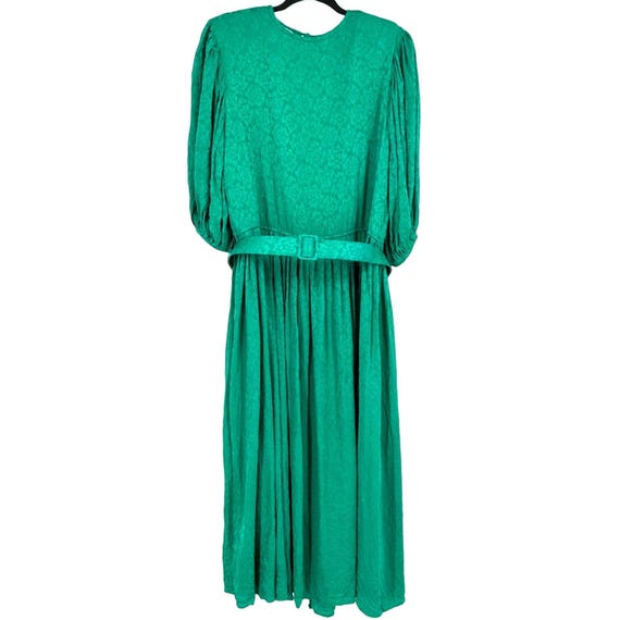 Vtg Garfinckels Green Silk Dress 80s Womens 6 Jacquard Print Puff Sleeve Pleated - Etsy Vtg Garfinckels Green Silk Dress 80s Womens 6 Jacquard Print Puff Sleeve Pleated - Etsy