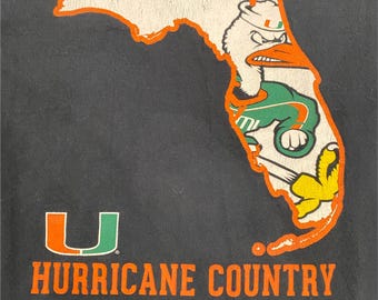 Gildan Miami Hurricanes Tshirt Sebastian Ibis Florida Graphic Mens S Black