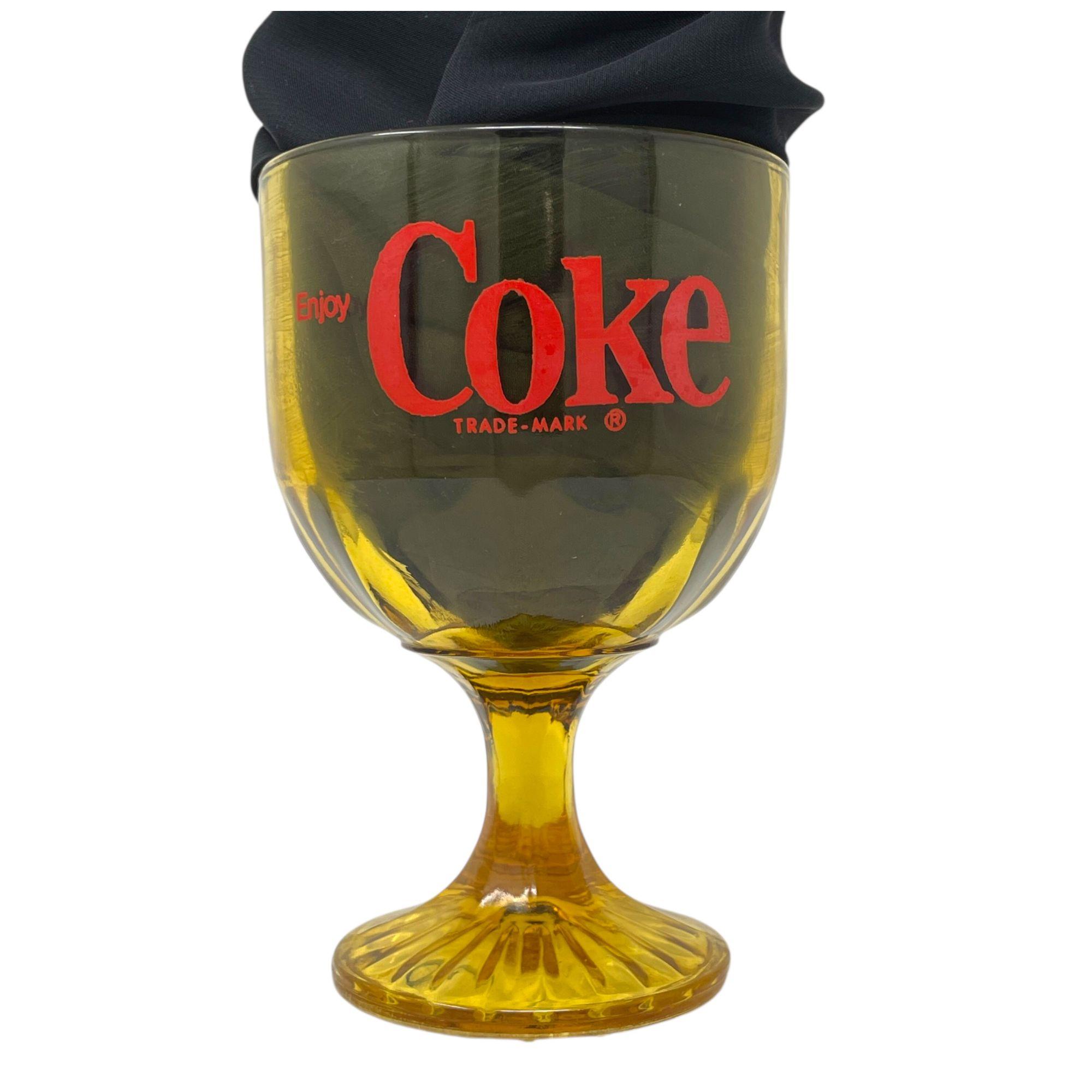ヴィンテージ コカコーラ COKE ゴブレット アンバー ヘビーステム