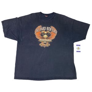 Camiseta VTG Harley Davidson Cafe Las Vegas Preta Dupla Face Gráfico Grunge 3X