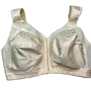 Playtex 36DD Full Coverage Bra Comfort Cream Adjustable Strap Front Closure