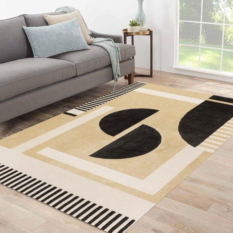 Modern Woven Geometric Area Rugs 8x10, Soft Green Living Room Rugs