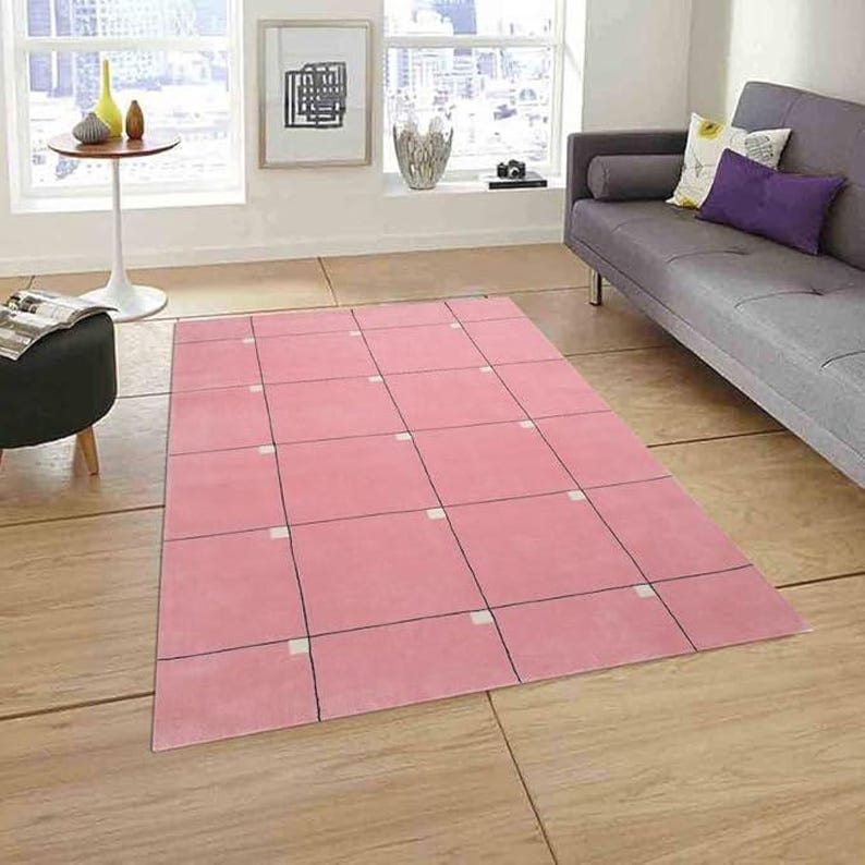 Hand Tufted Traditional Rug Pink Wool 12x15, 11x13, 10x14, 9x12 Hallway