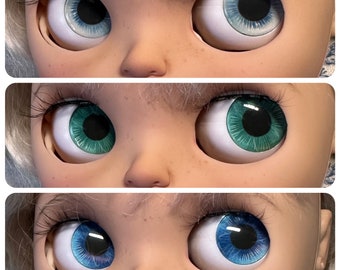 14mm flat bottom blythe doll eye chips glass eyechips